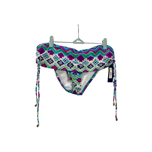 Apt. 9 Womens M Multicolor Aztec Print Bikini Bottom Adjustable Side Ties New - Picture 1 of 6